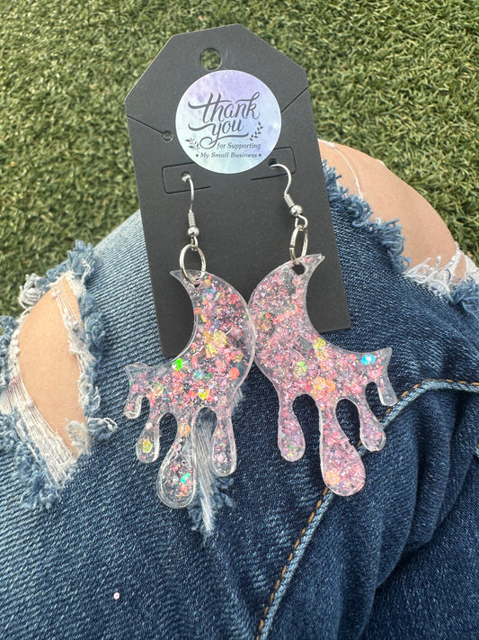 Baby Pink Moon Earrings