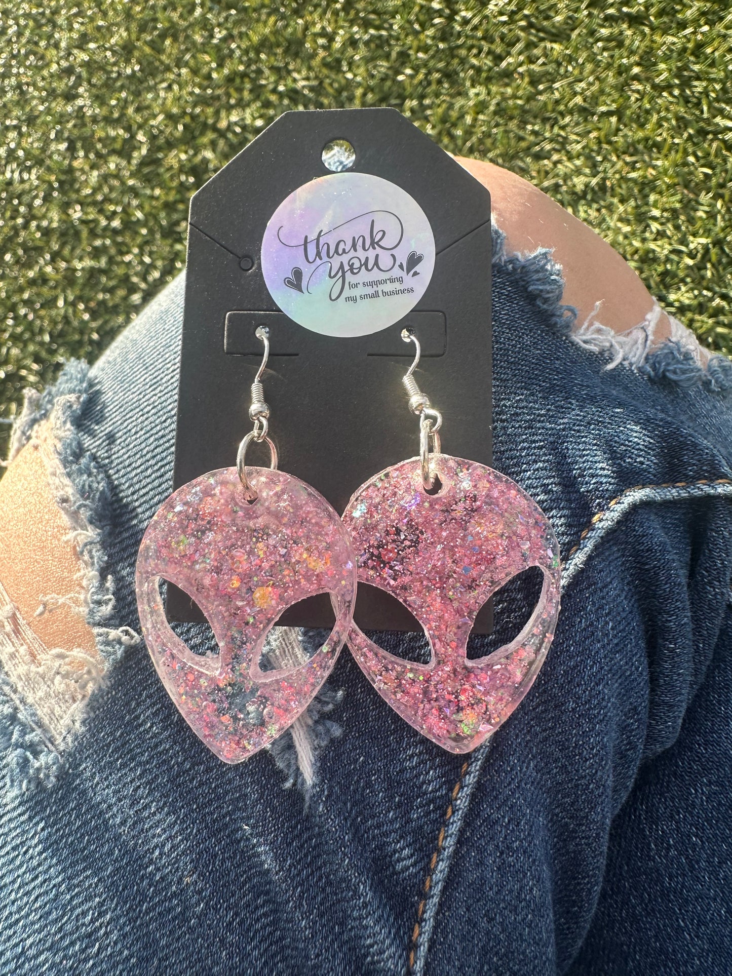 Baby Pink Alien Earrings