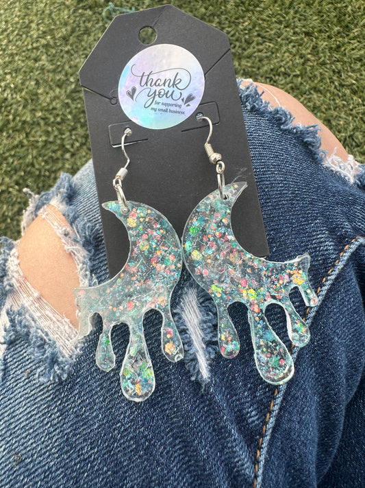 Baby Blue Moon Earrings